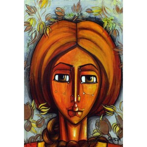 Shazia Salman, 36 x 24 Inch, Acrylics on Canvas, Figurative Painting, AC-SAZ-062